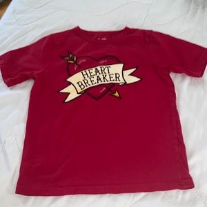 Adorable Children’s Place tee with “heartbreaker” graphic on front.